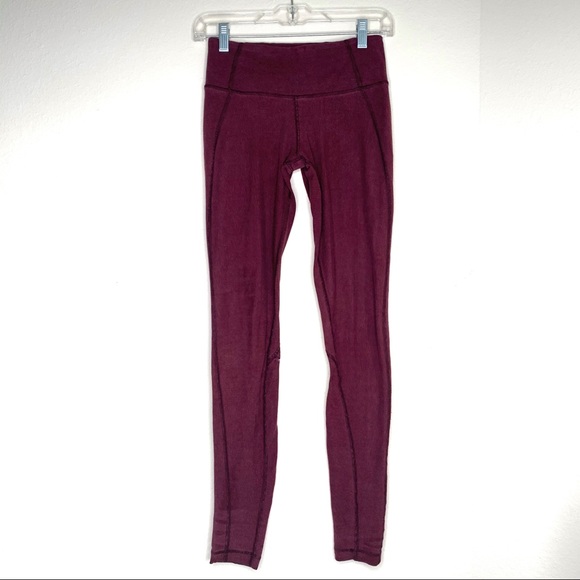 Lululemon Burgundy Leggings - Picture 2 of 6